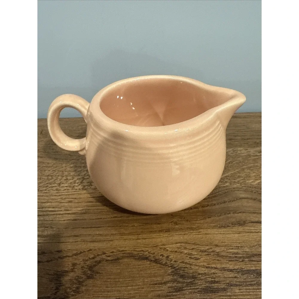 3 Piece Set- Vintage Fiestaware Sugar Creamer‎ Tray Set Apricot